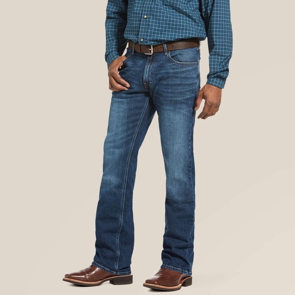 Ariat Other - Ariat M4 Boot Cut Jeans Men's 36x36 Blue Denim Embroidered